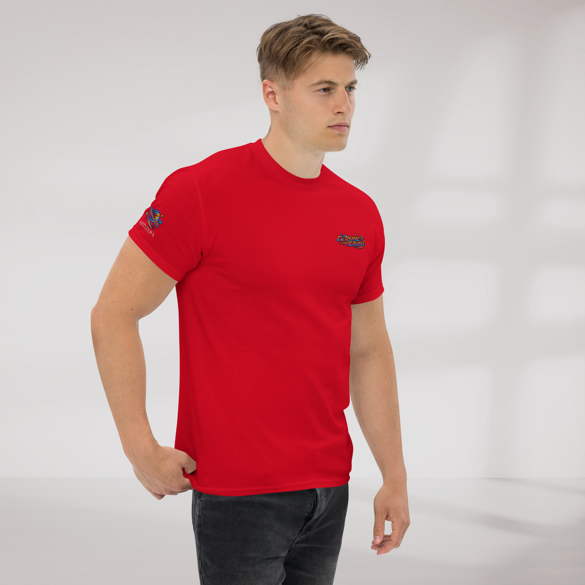 Cosmic Cruiser T-Shirt Vibrant – Farbe Rot – Ansicht 5