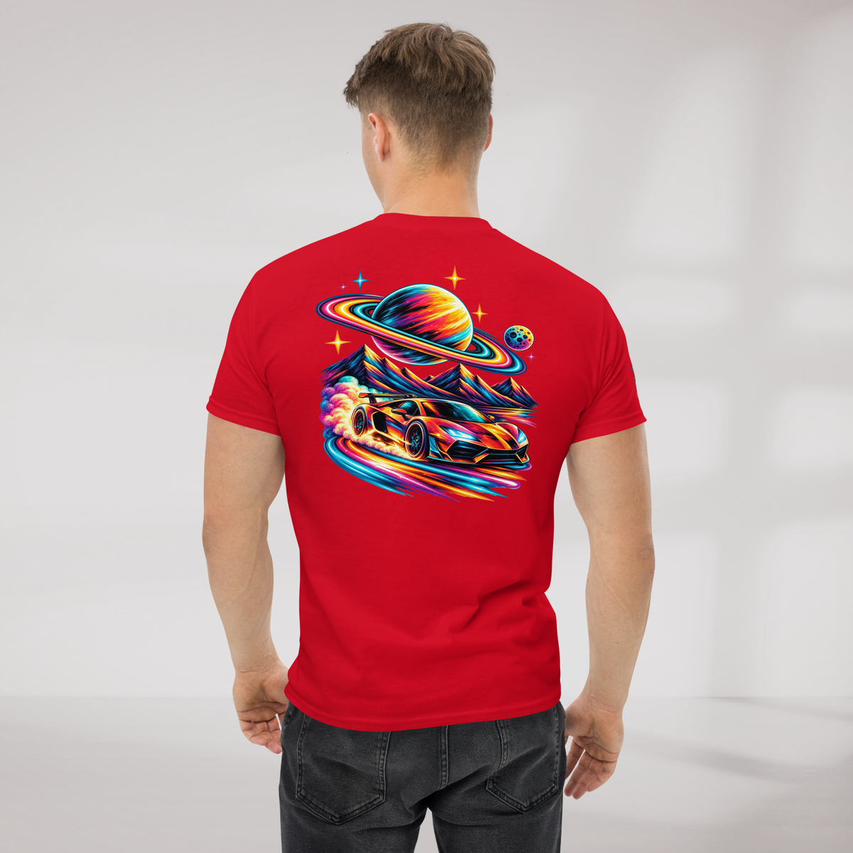 Cosmic Cruiser T-Shirt Vibrant – Farbe Rot – Ansicht 6