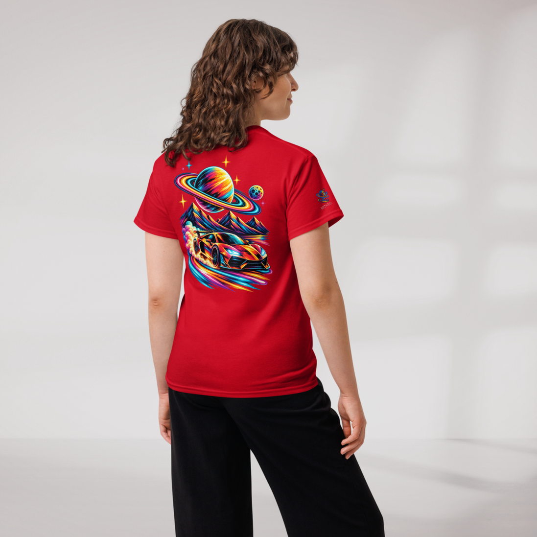 Cosmic Cruiser T-Shirt Vibrant – Farbe Rot – Ansicht 8