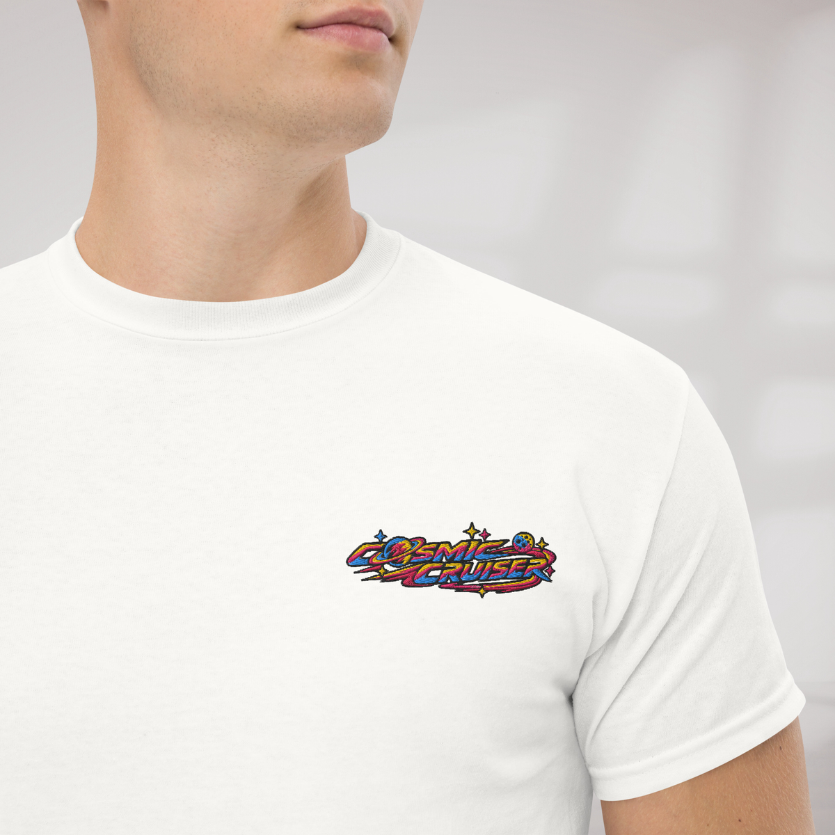 Cosmic Cruiser T-Shirt Vibrant – Farbe Weiß – Ansicht 3