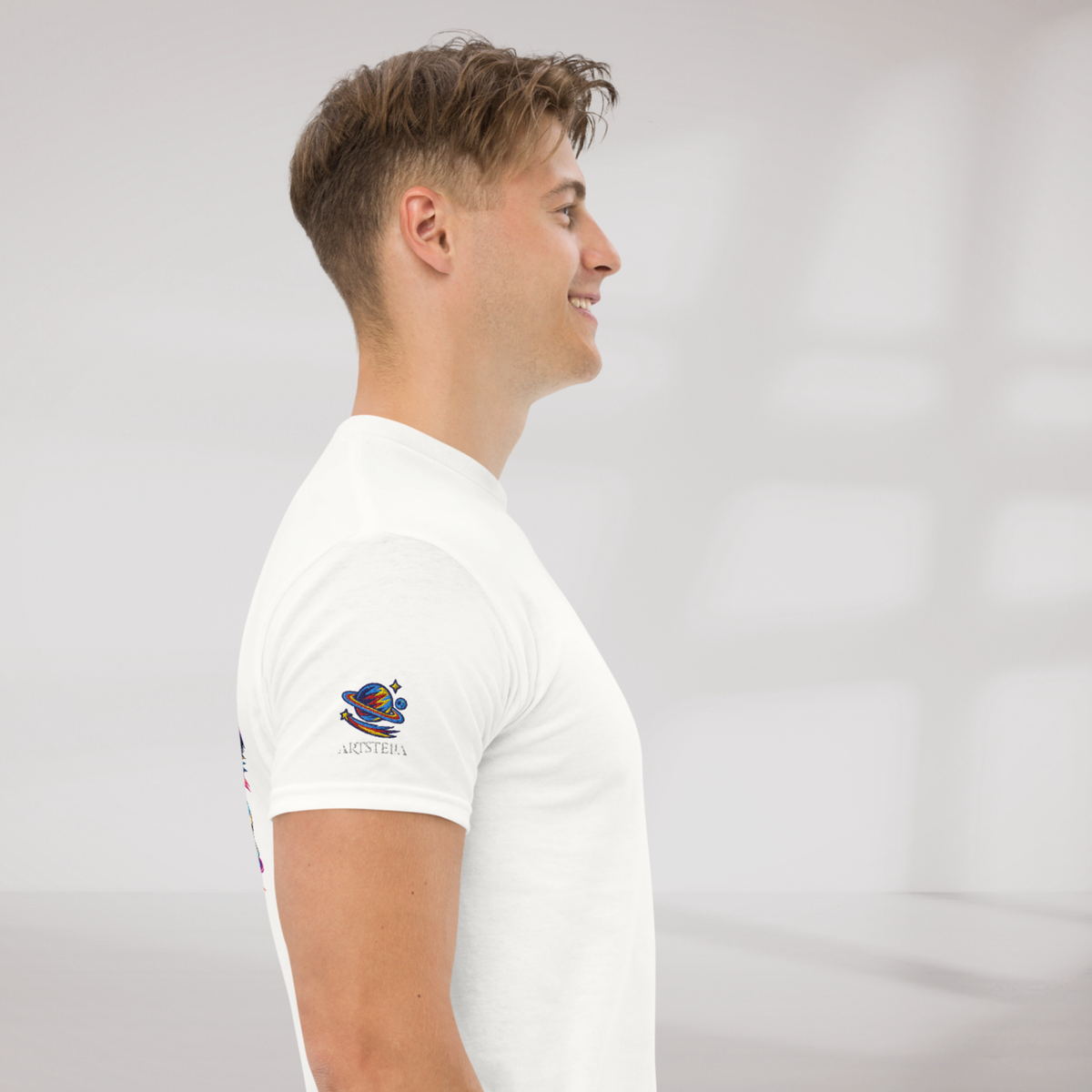 Cosmic Cruiser T-Shirt Vibrant – Farbe Weiß – Ansicht 4