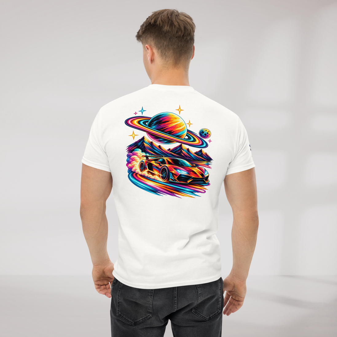 Cosmic Cruiser T-Shirt Vibrant – Farbe Weiß – Ansicht 6