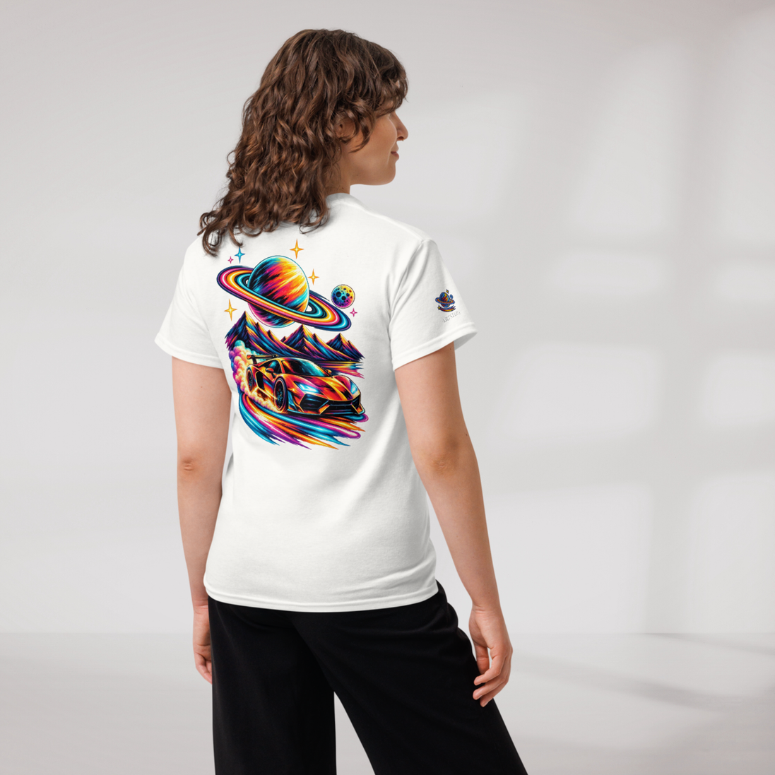 Cosmic Cruiser T-Shirt Vibrant – Farbe Weiß – Ansicht 8