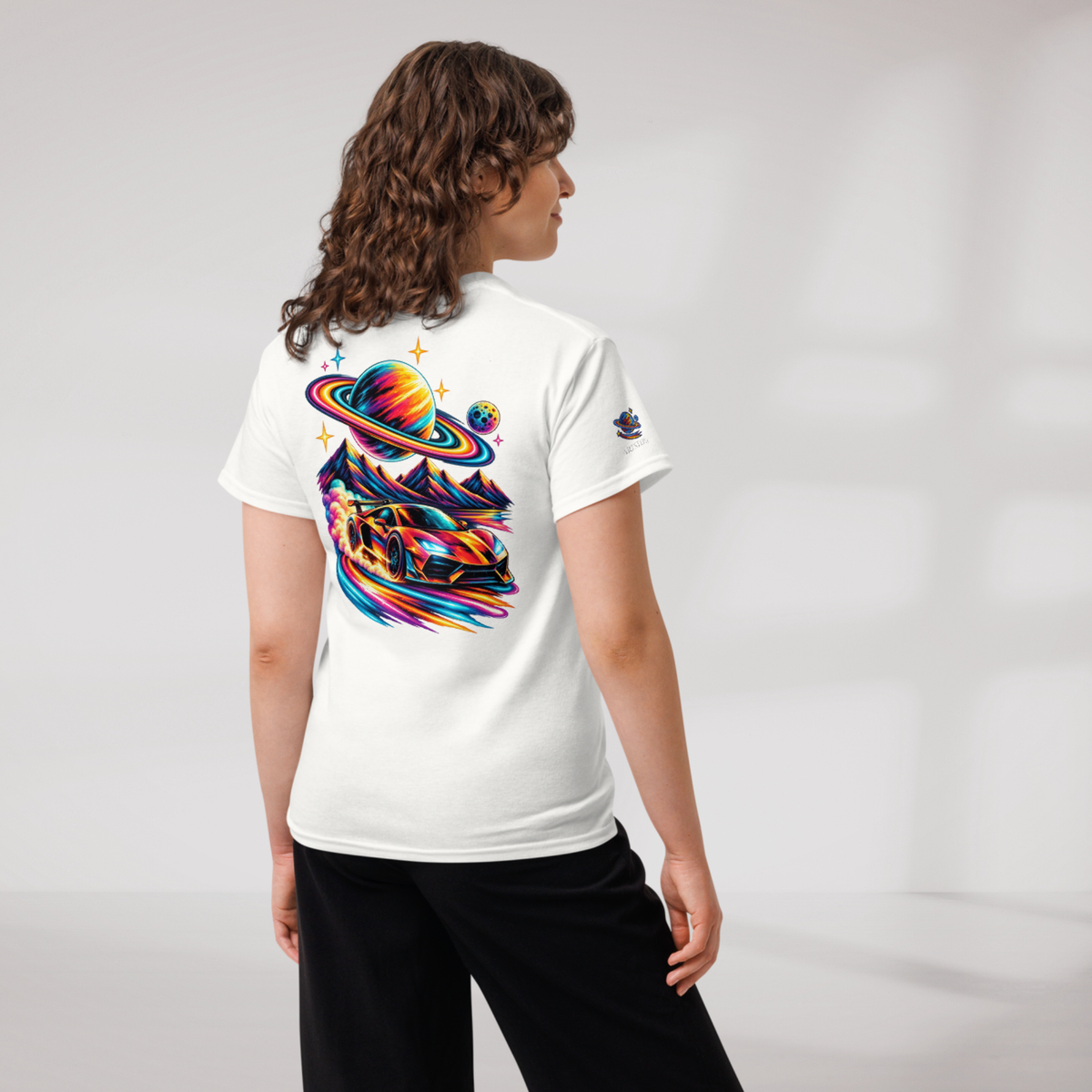 Cosmic Cruiser T-Shirt Vibrant – Farbe Weiß – Ansicht 8