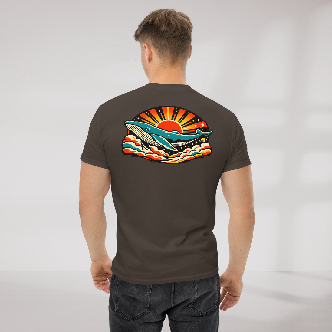 Cosmic Dreamer T-Shirt Retro – Farbe Dunkle Schokolade – Ansicht 6