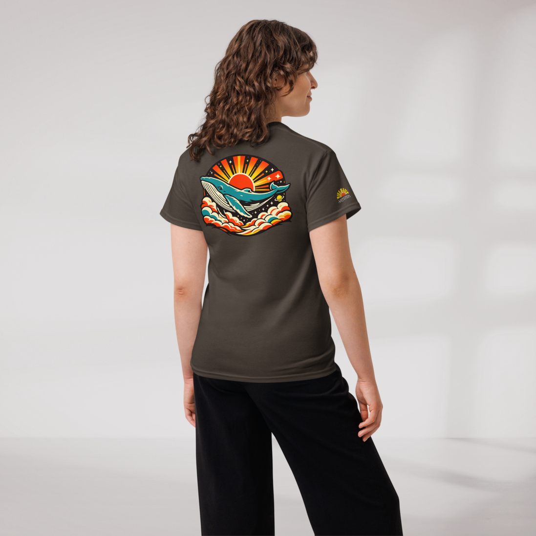 Cosmic Dreamer T-Shirt Retro – Farbe Dunkle Schokolade – Ansicht 8
