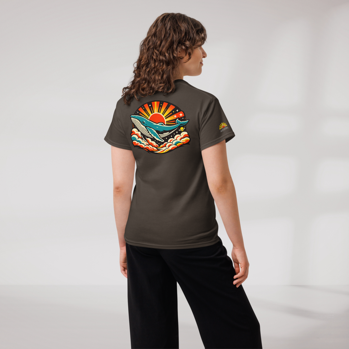 Cosmic Dreamer T-Shirt Retro – Farbe Dunkle Schokolade – Ansicht 8