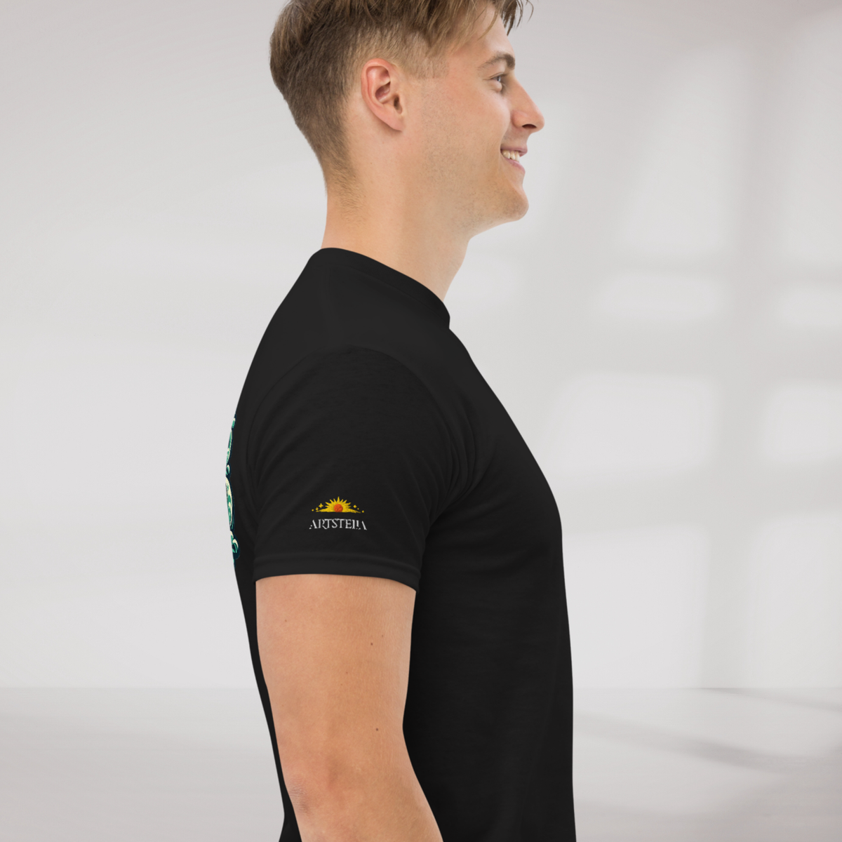 Cosmic Dreamer T-Shirt Vibrant Grün ver. – Farbe Schwarz – Ansicht 3