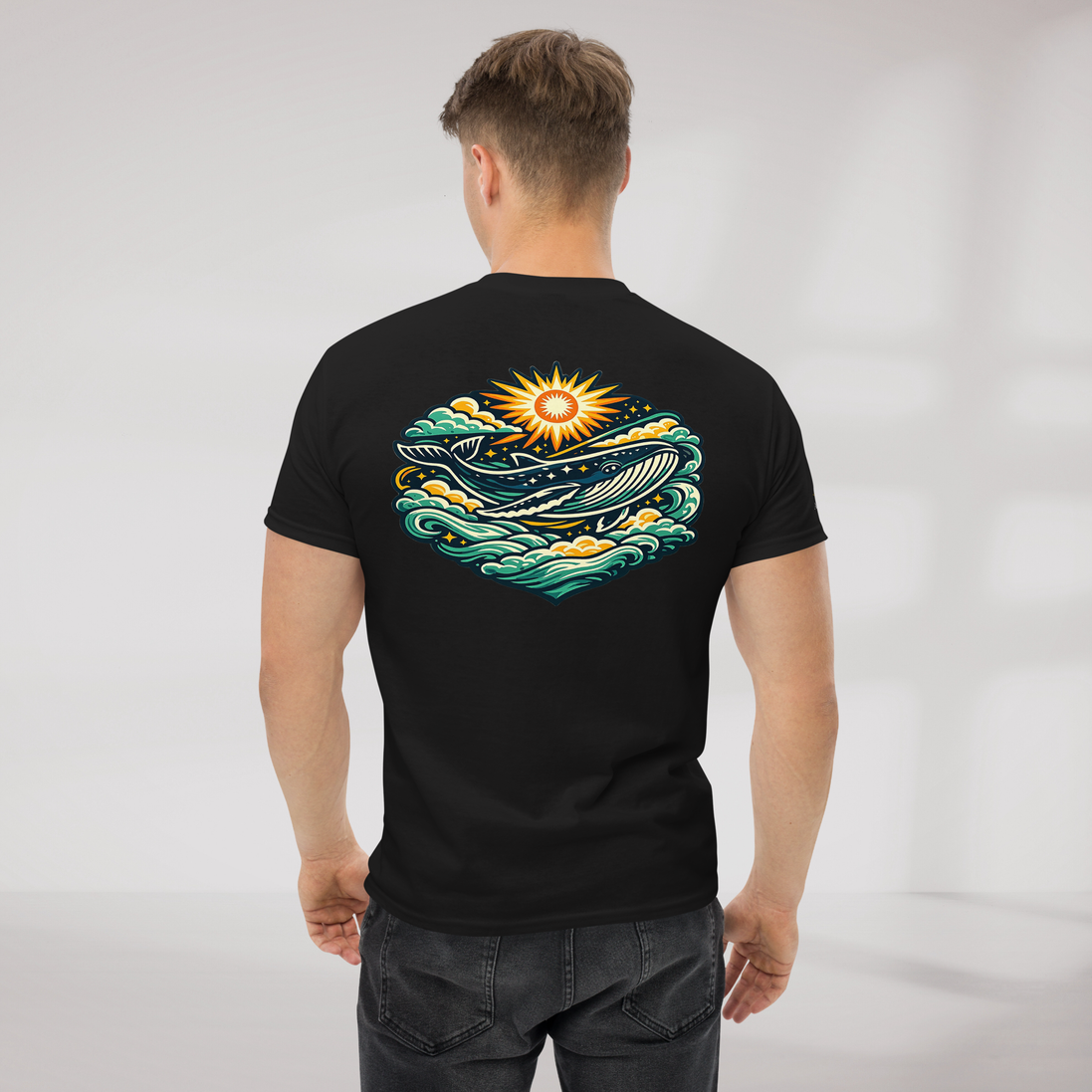 Cosmic Dreamer T-Shirt Vibrant Grün ver. – Farbe Schwarz – Ansicht 6