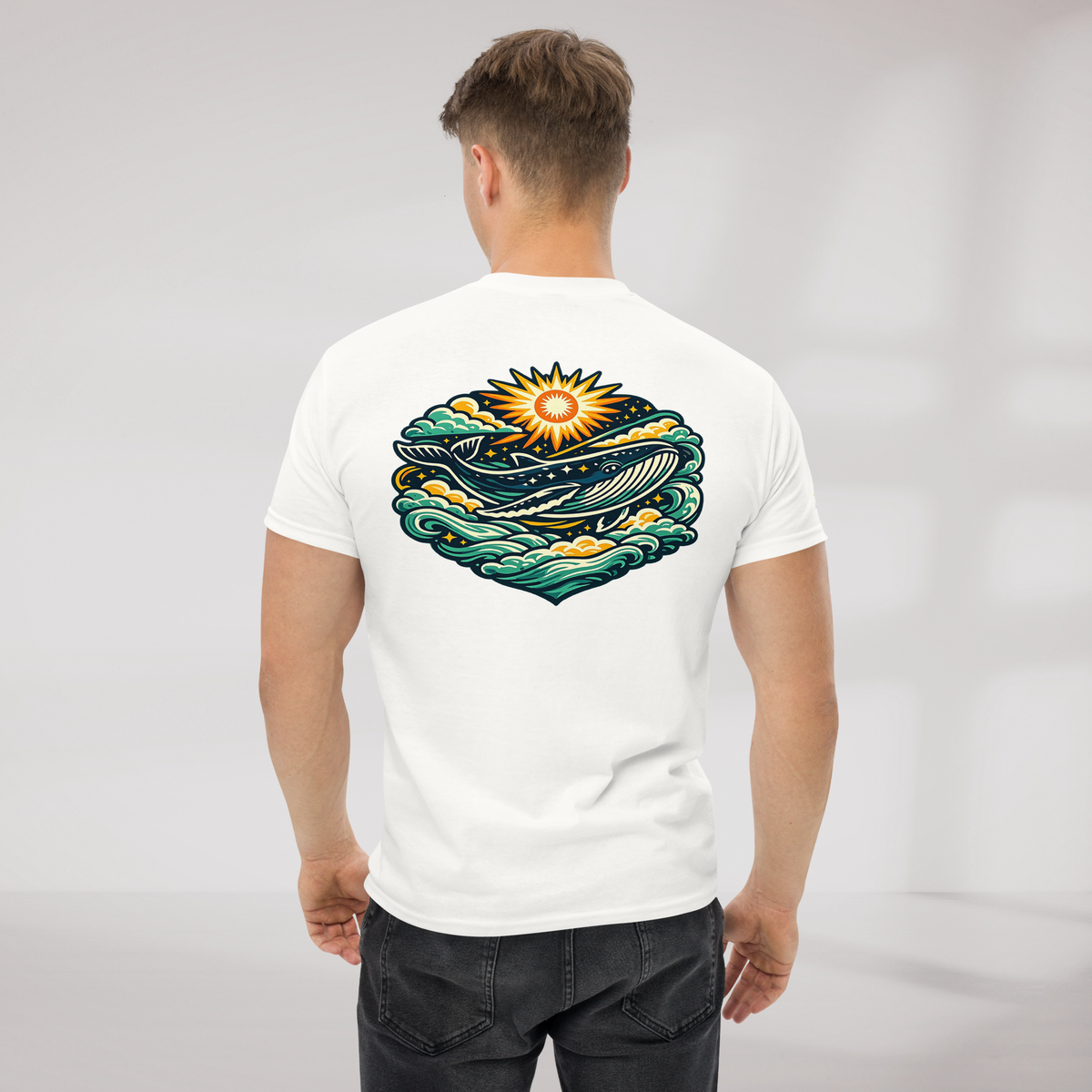 Cosmic Dreamer T-Shirt Vibrant Grün ver. – Farbe Weiß – Ansicht 6