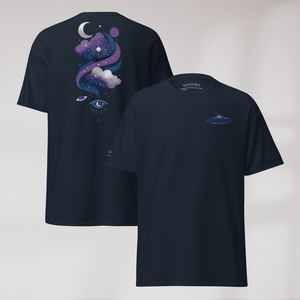 Cosmic Dreamer T-Shirt Mystisch – Farbe Navy – Ansicht 1