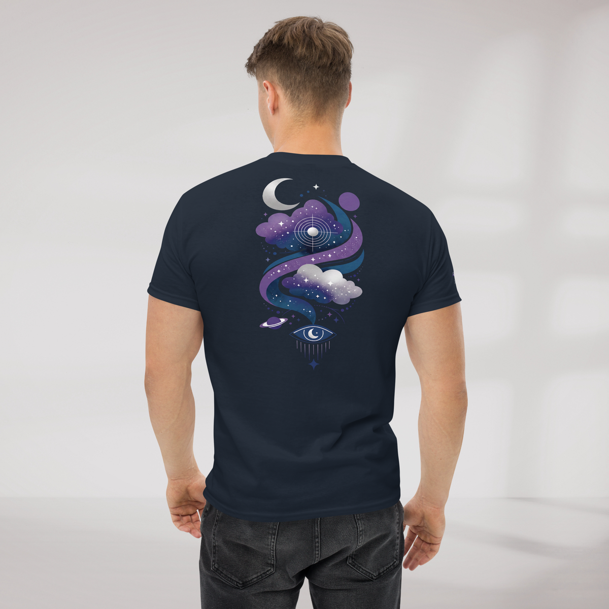 Cosmic Dreamer T-Shirt Mystisch – Farbe Navy – Ansicht 6