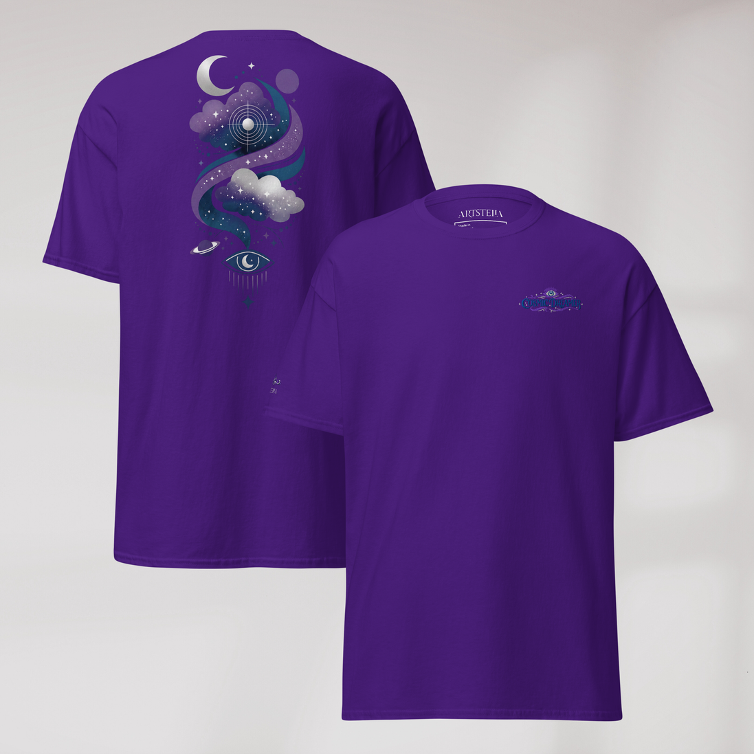 Cosmic Dreamer T-Shirt Mystisch – Farbe Lila – Ansicht 1