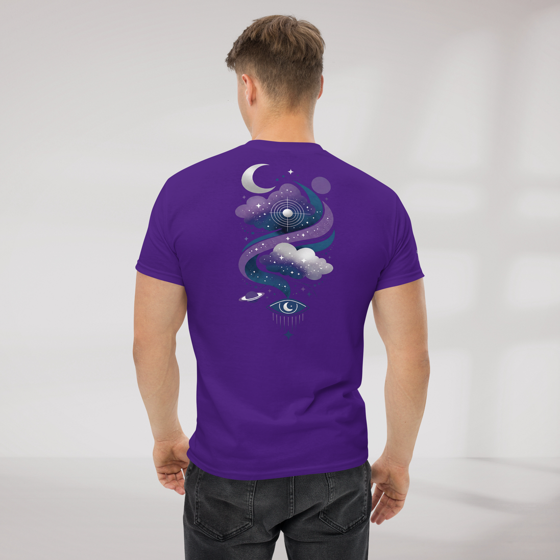 Cosmic Dreamer T-Shirt Mystisch – Farbe Lila – Ansicht 6