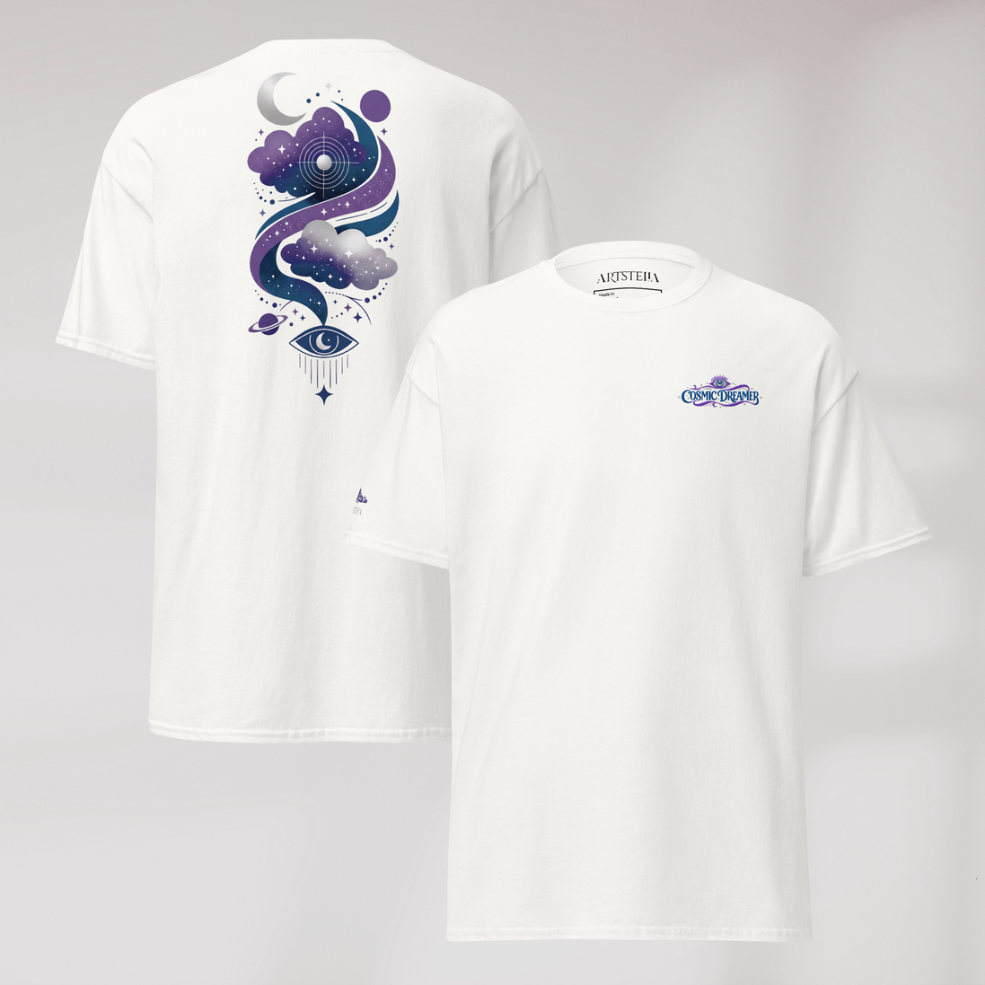Cosmic Dreamer T-Shirt Mystisch – Farbe Weiß – Ansicht 1