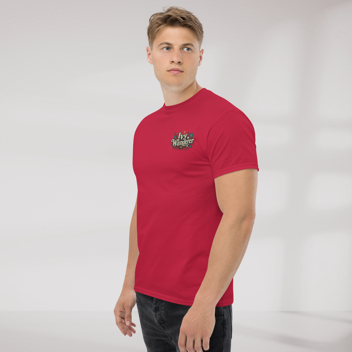 Ivy Wanderer T-Shirt Retro – Farbe Kardinalrot – Ansicht 6