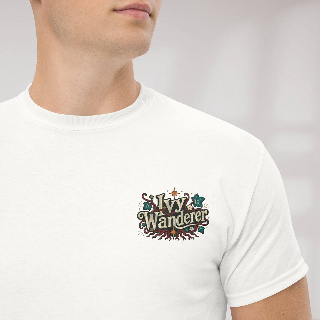 Ivy Wanderer T-Shirt Retro – Farbe Weiß – Ansicht 2