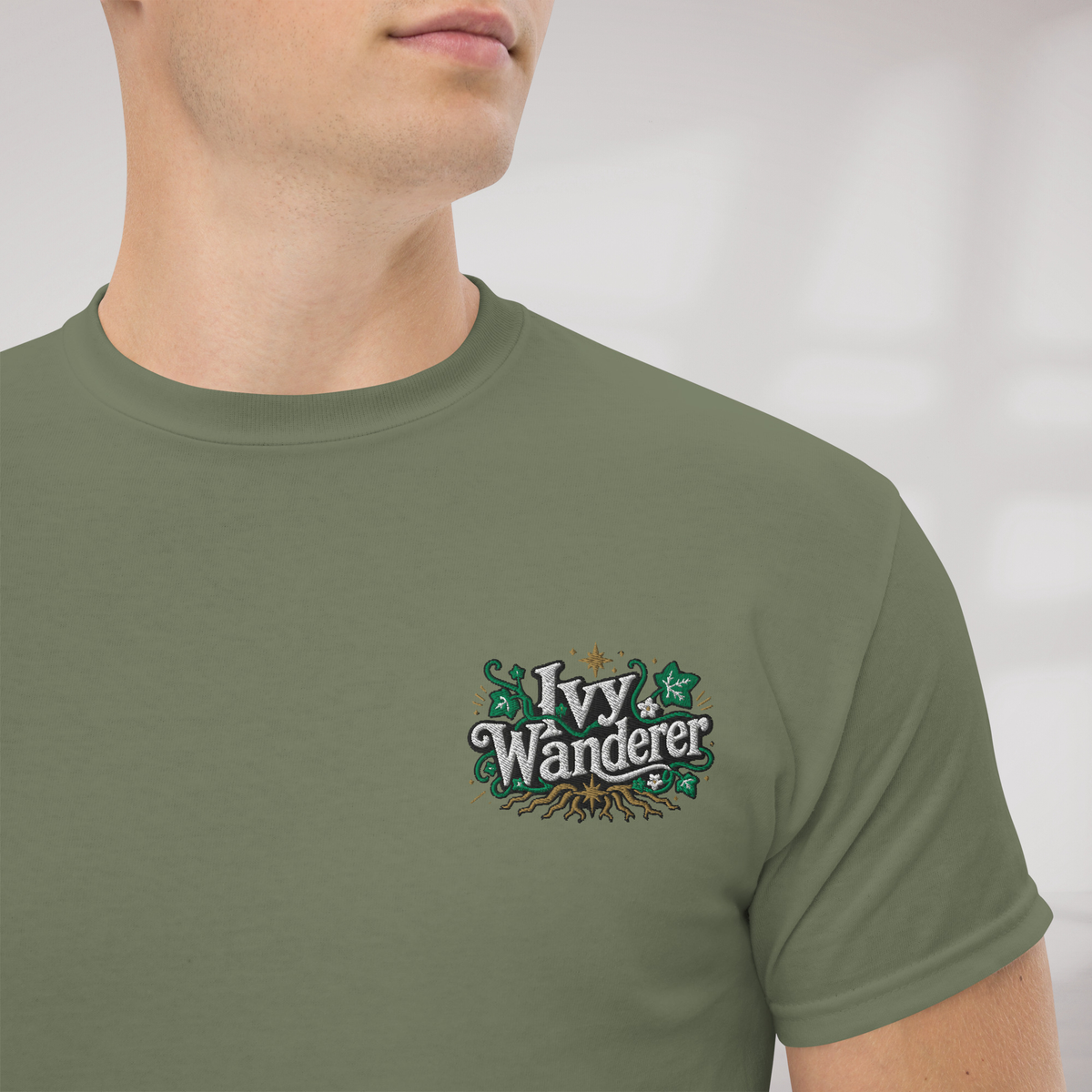 Ivy Wanderer T-Shirt Grün ver. – Farbe Militärgrün – Ansicht 3