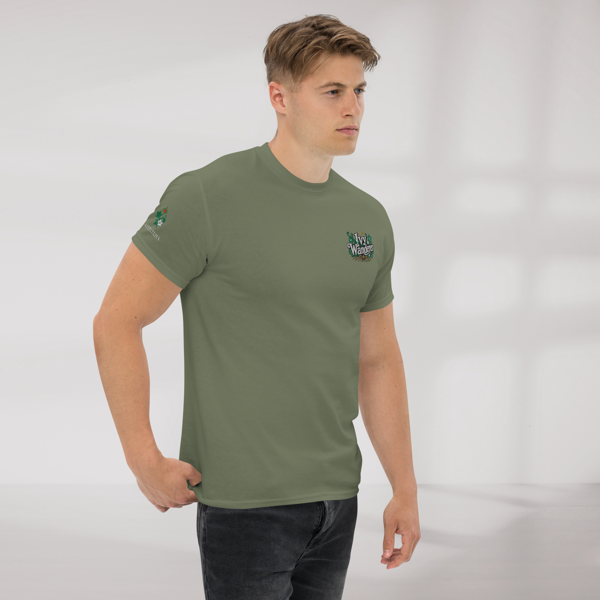 Ivy Wanderer T-Shirt Grün ver. – Farbe Militärgrün – Ansicht 5
