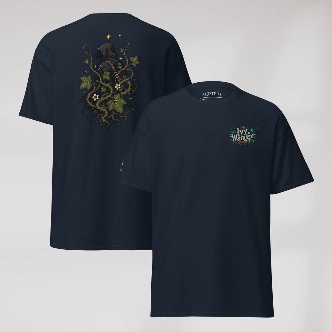 Ivy Wanderer T-Shirt Grün ver. – Farbe Navy – Ansicht 1