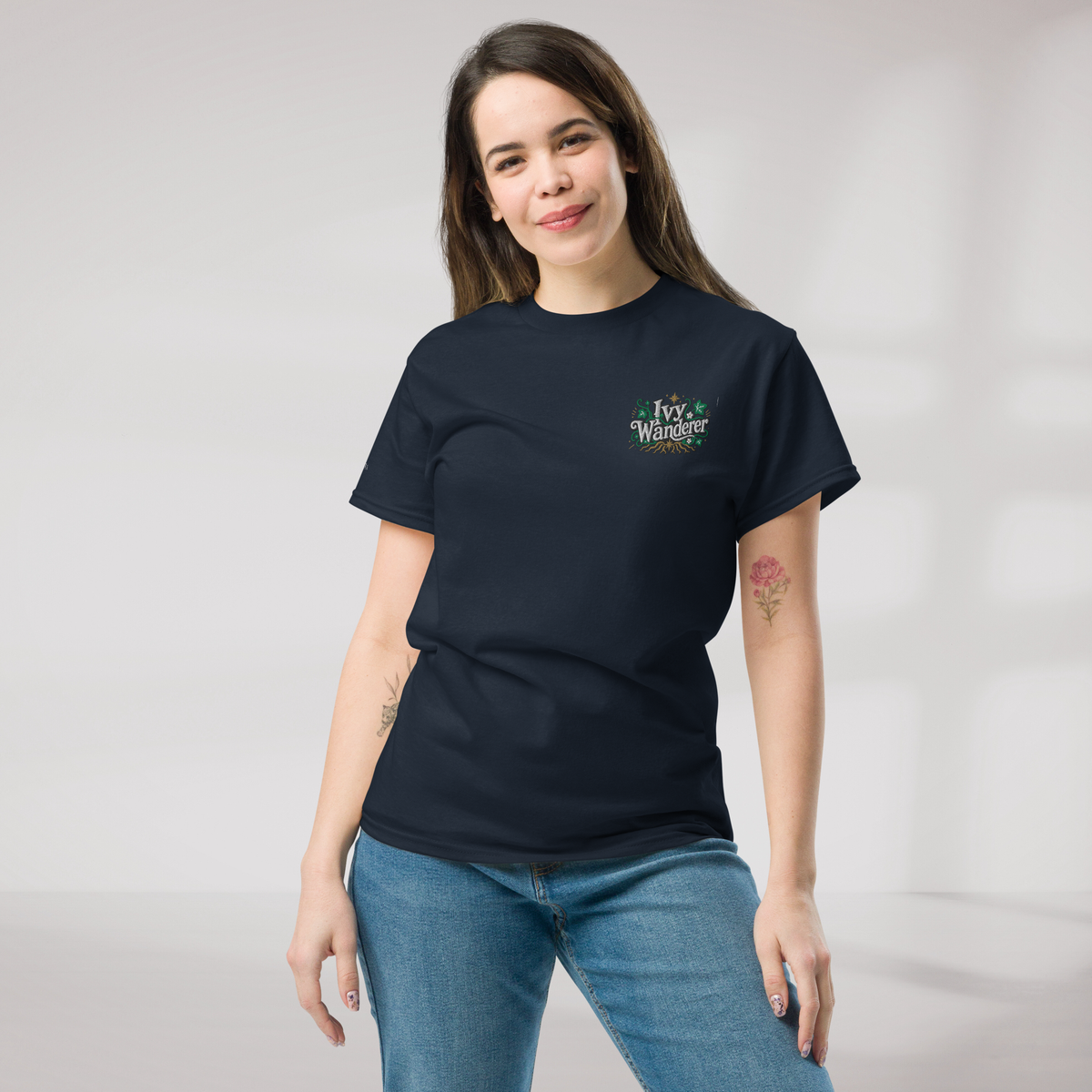Ivy Wanderer T-Shirt Grün ver. – Farbe Navy – Ansicht 8