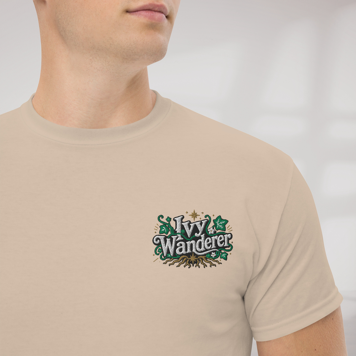 Ivy Wanderer T-Shirt Grün ver. – Farbe Sand – Ansicht 3
