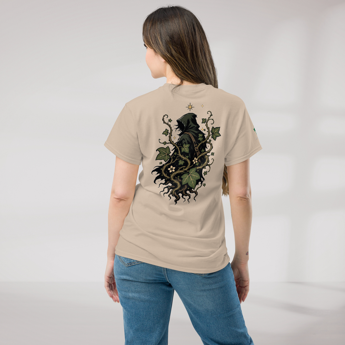 Ivy Wanderer T-Shirt Grün ver. – Farbe Sand – Ansicht 8
