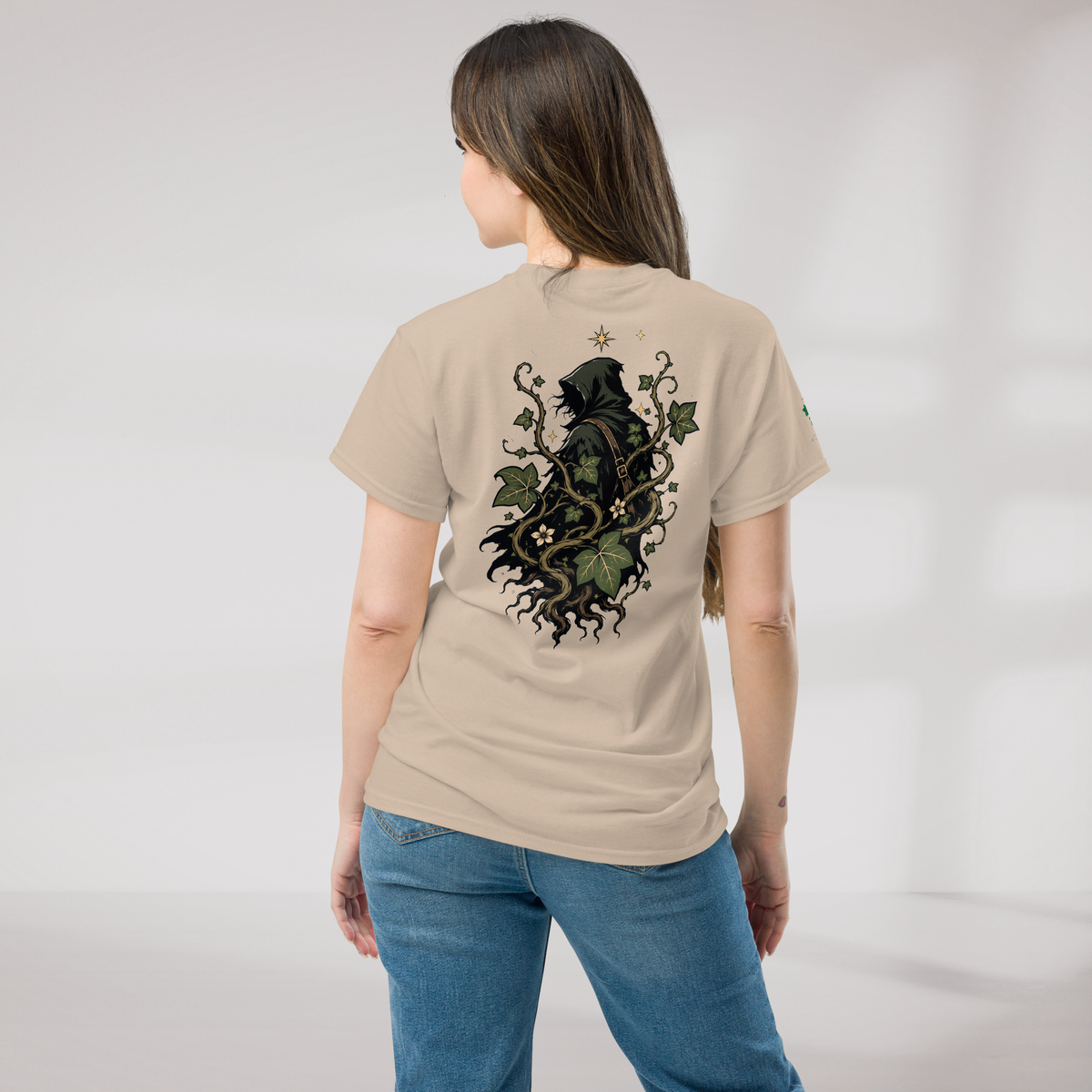 Ivy Wanderer T-Shirt Grün ver. – Farbe Sand – Ansicht 8