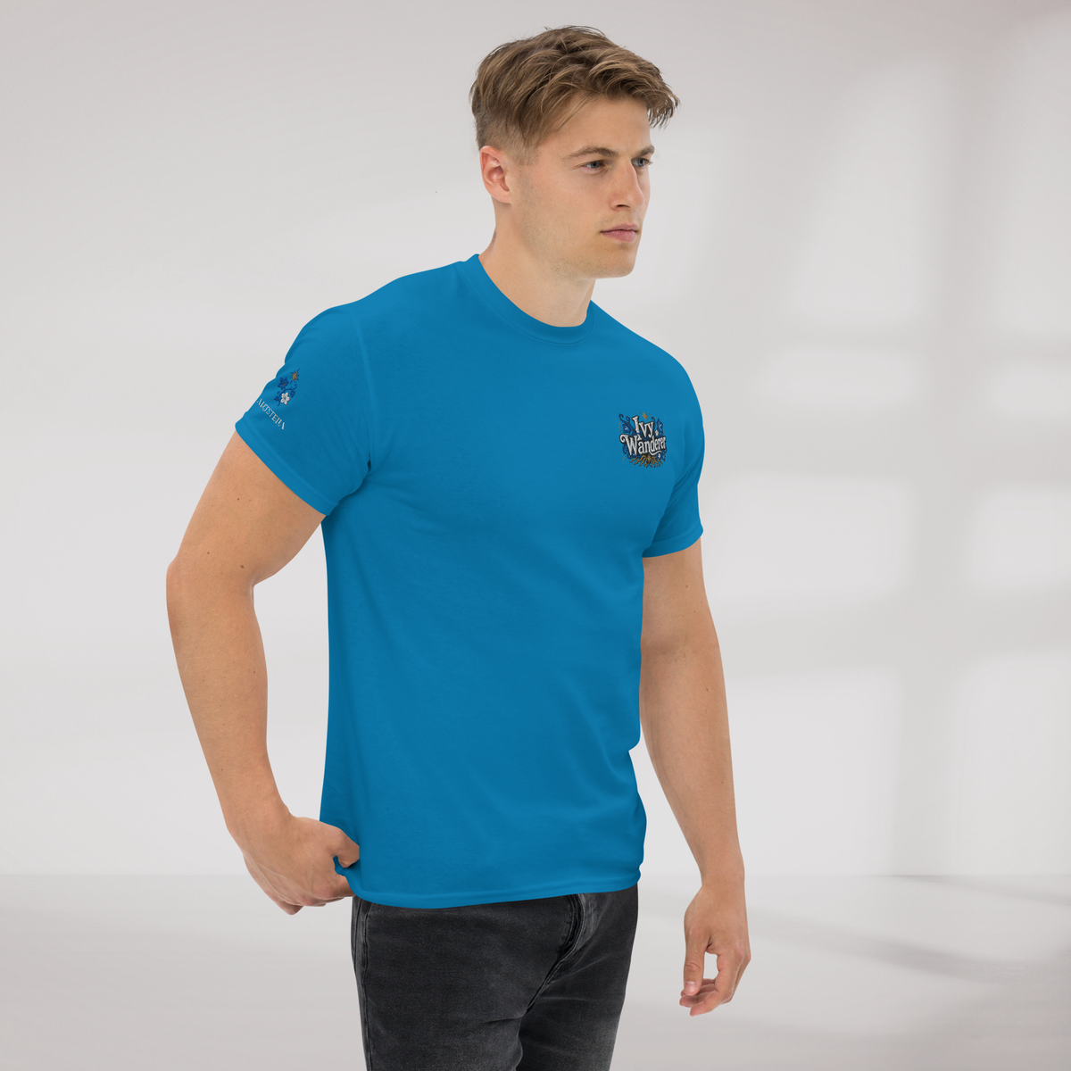 Ivy Wanderer T-Shirt Vibrant (M) – Farbe Saphir – Ansicht 5