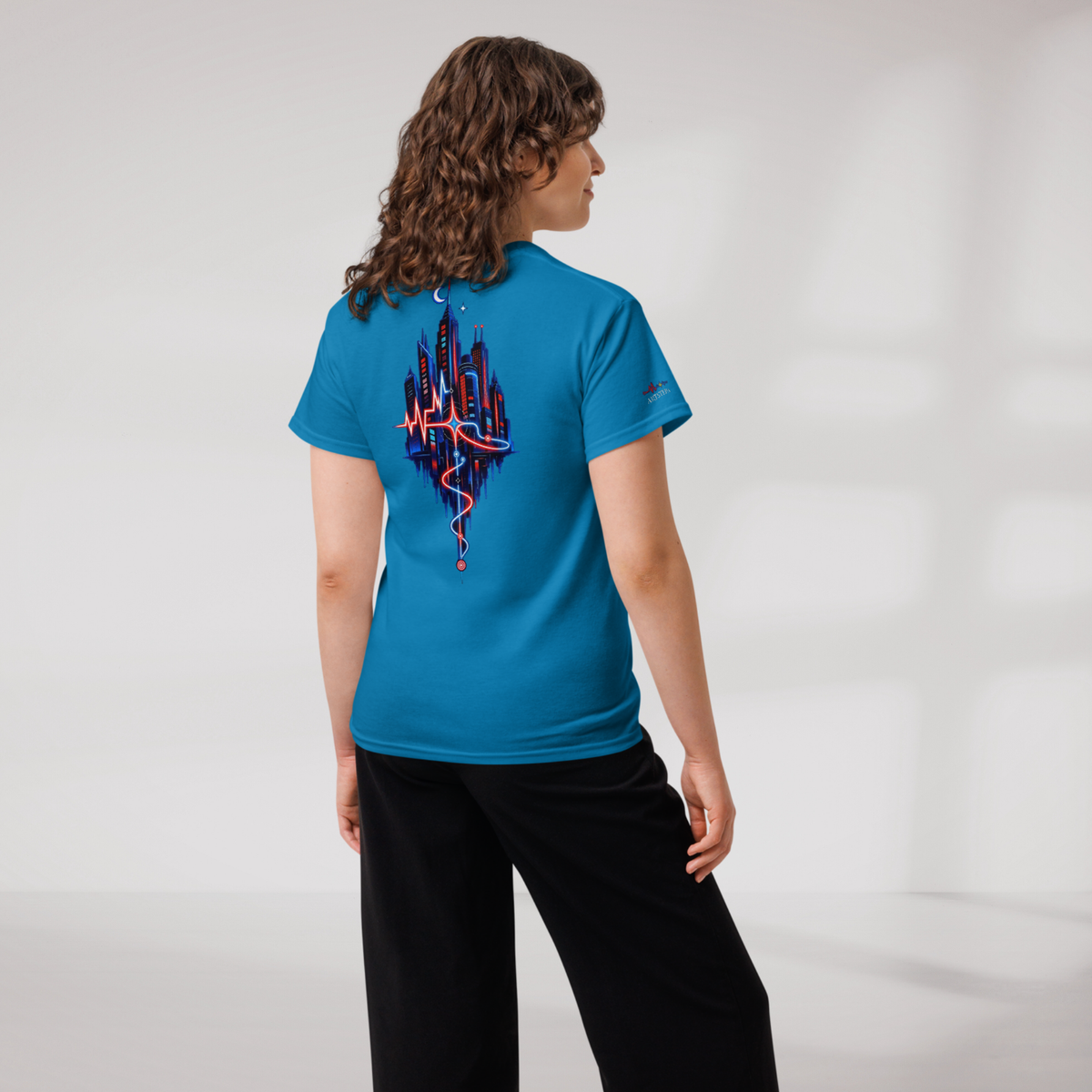 Pulse Wanderer T-Shirt Rot ver. – Farbe Saphir – Ansicht 9