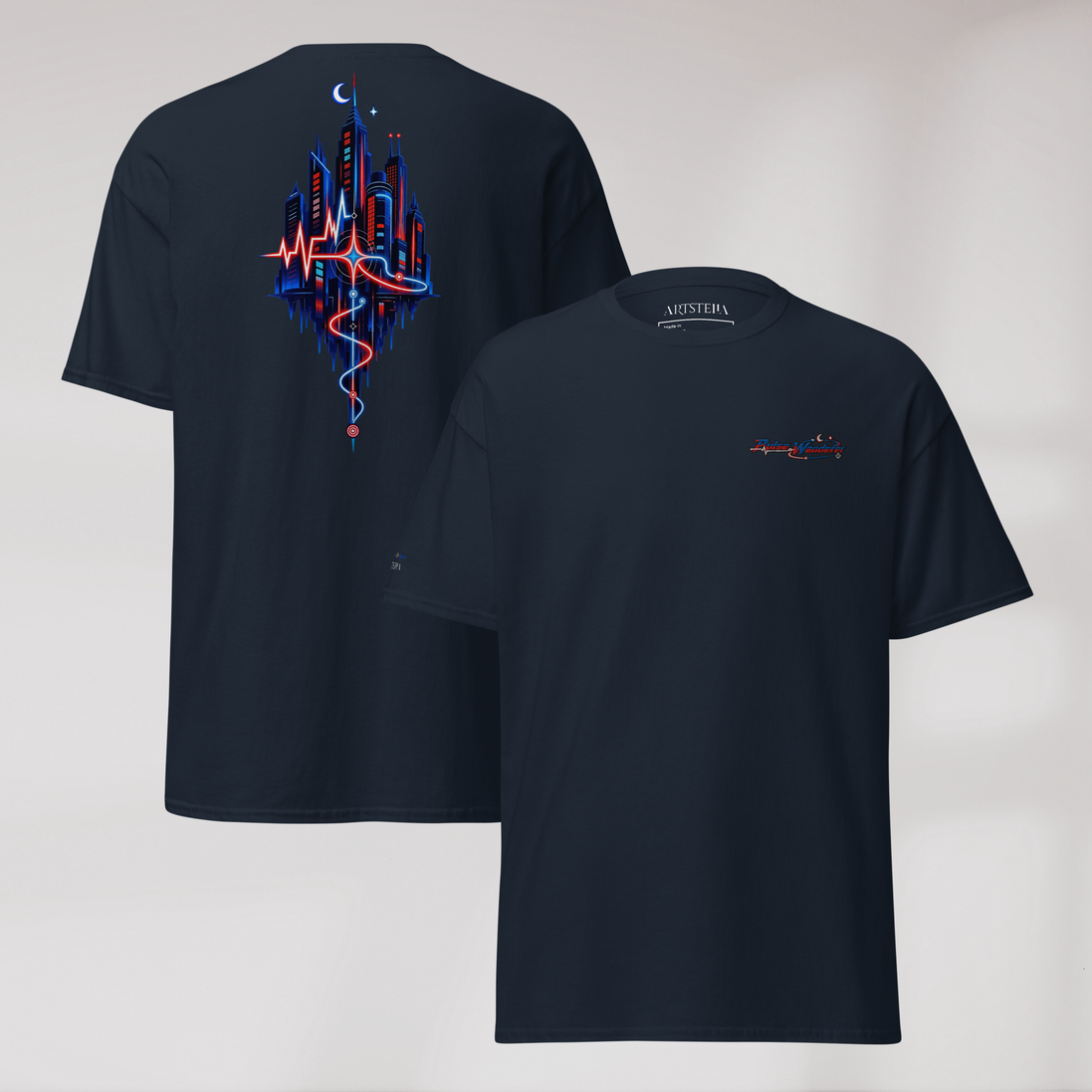 Pulse Wanderer T-Shirt Rot ver. – Farbe Navy – Ansicht 1