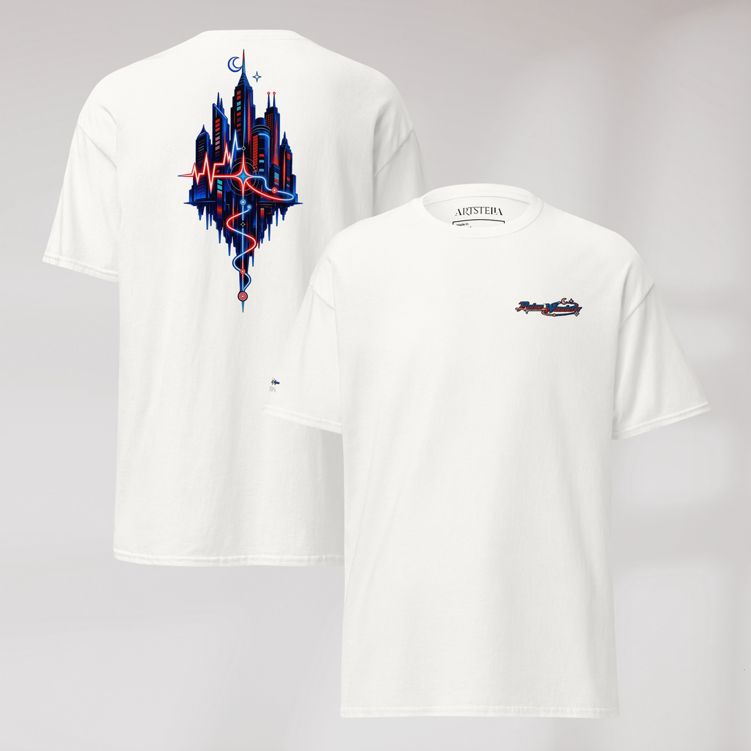 Pulse Wanderer T-Shirt Rot ver. – Farbe Weiß – Ansicht 1
