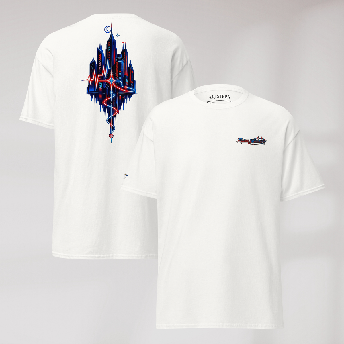 Pulse Wanderer T-Shirt Rot ver. – Farbe Weiß – Ansicht 1