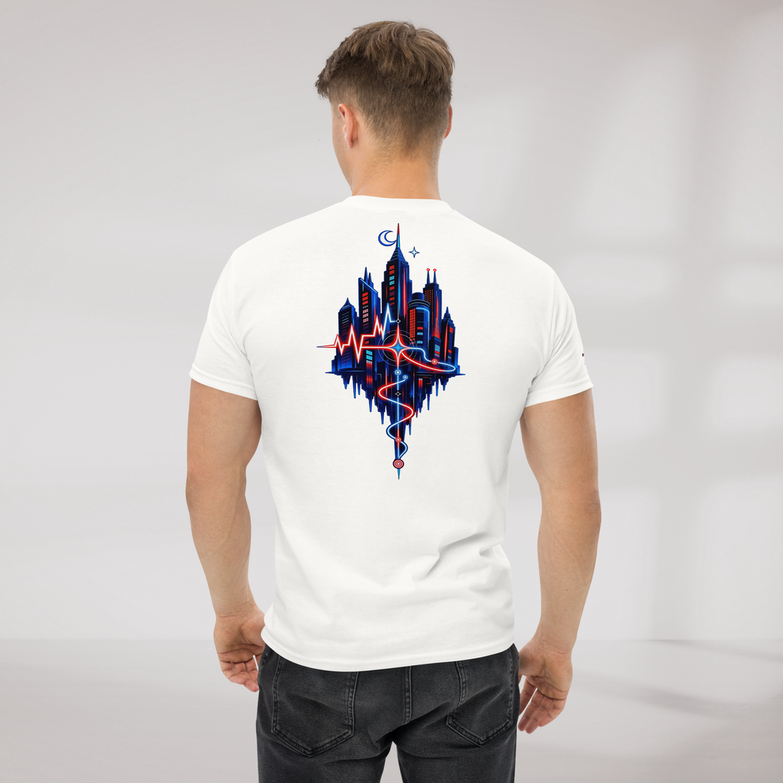 Pulse Wanderer T-Shirt Rot ver. – Farbe Weiß – Ansicht 7