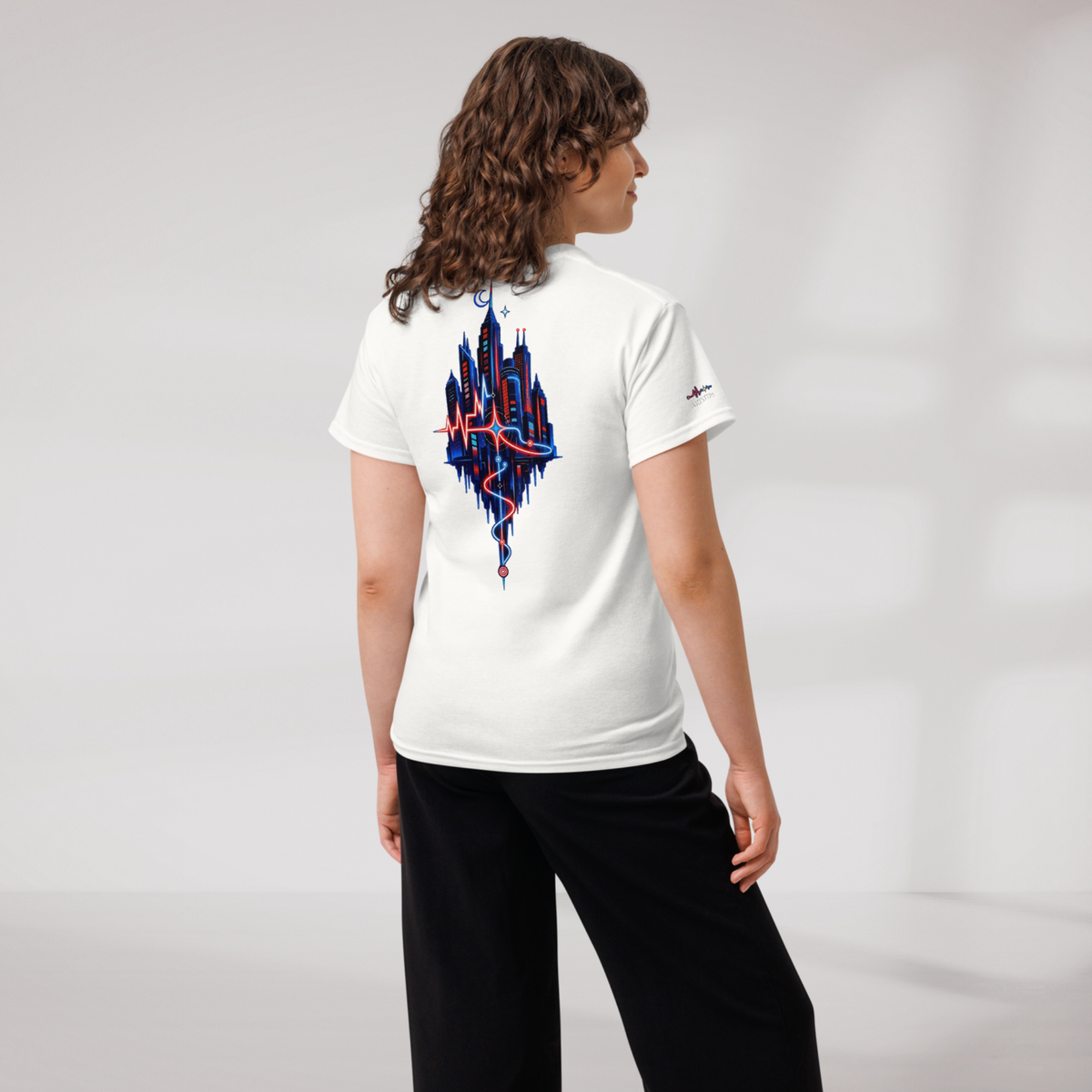 Pulse Wanderer T-Shirt Rot ver. – Farbe Weiß – Ansicht 9