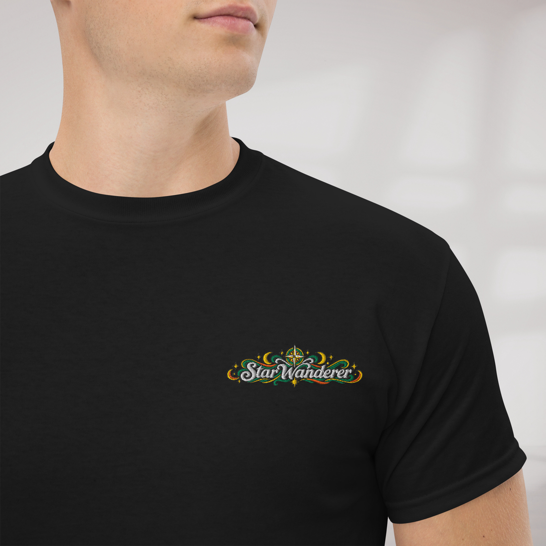 Star Wanderer T-Shirt Retro – Farbe Schwarz – Ansicht 3
