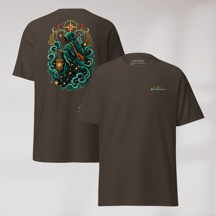 Star Wanderer T-Shirt Retro – Farbe Dunkle Schokolade – Ansicht 1