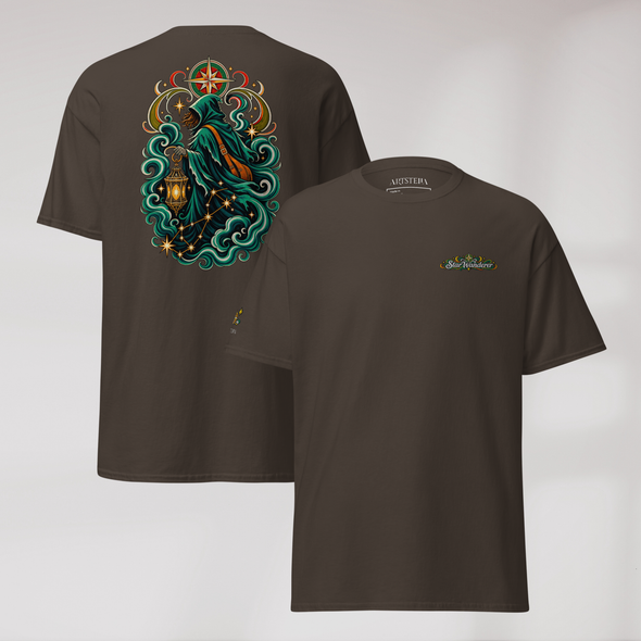 Star Wanderer T-Shirt Retro – Farbe Dunkle Schokolade – Ansicht 1