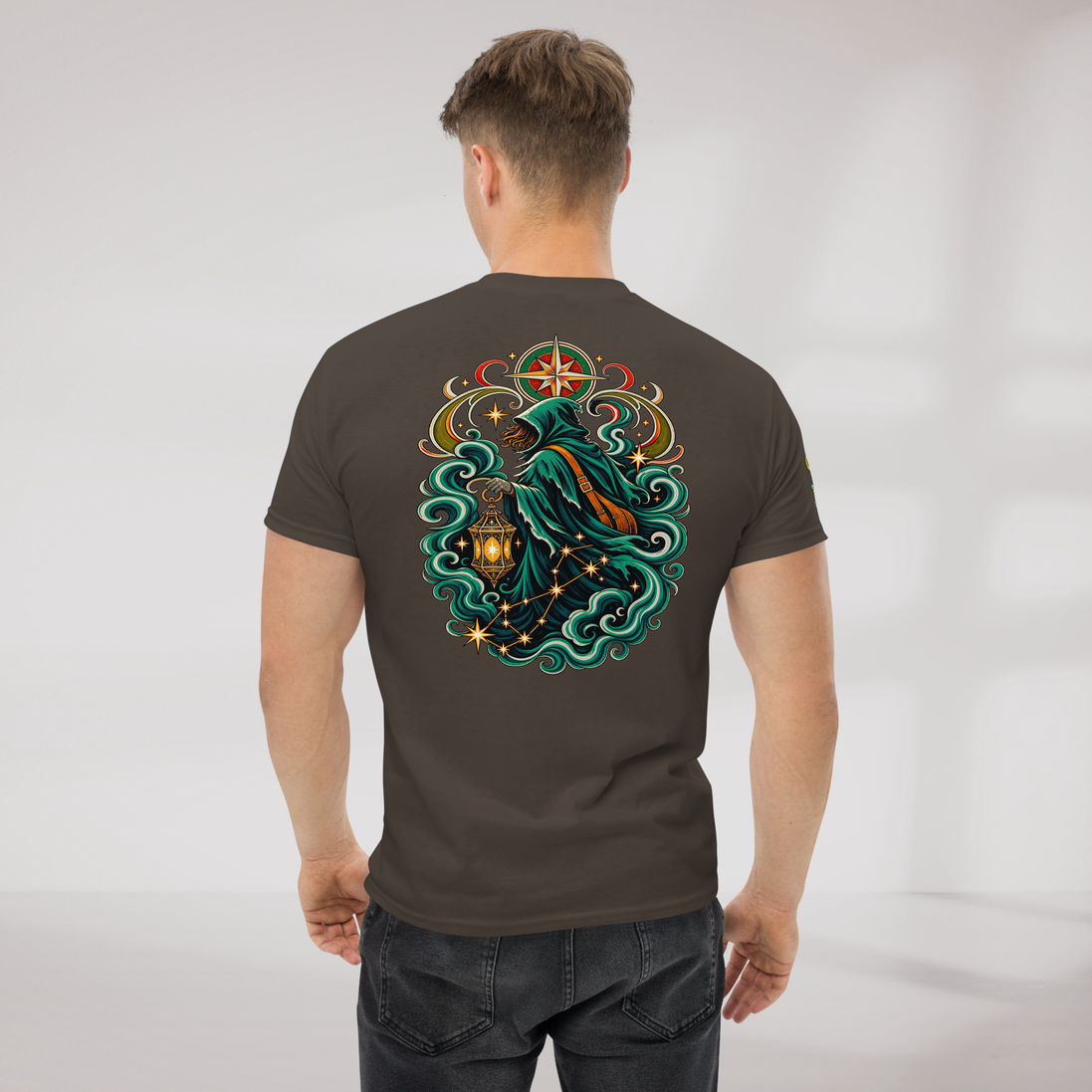 Star Wanderer T-Shirt Retro – Farbe Dunkle Schokolade – Ansicht 6
