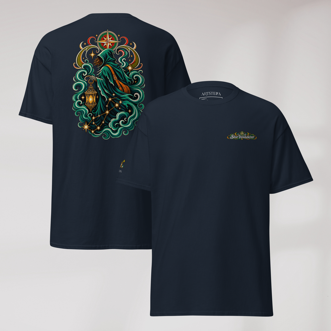 Star Wanderer T-Shirt Retro – Farbe Navy – Ansicht 1